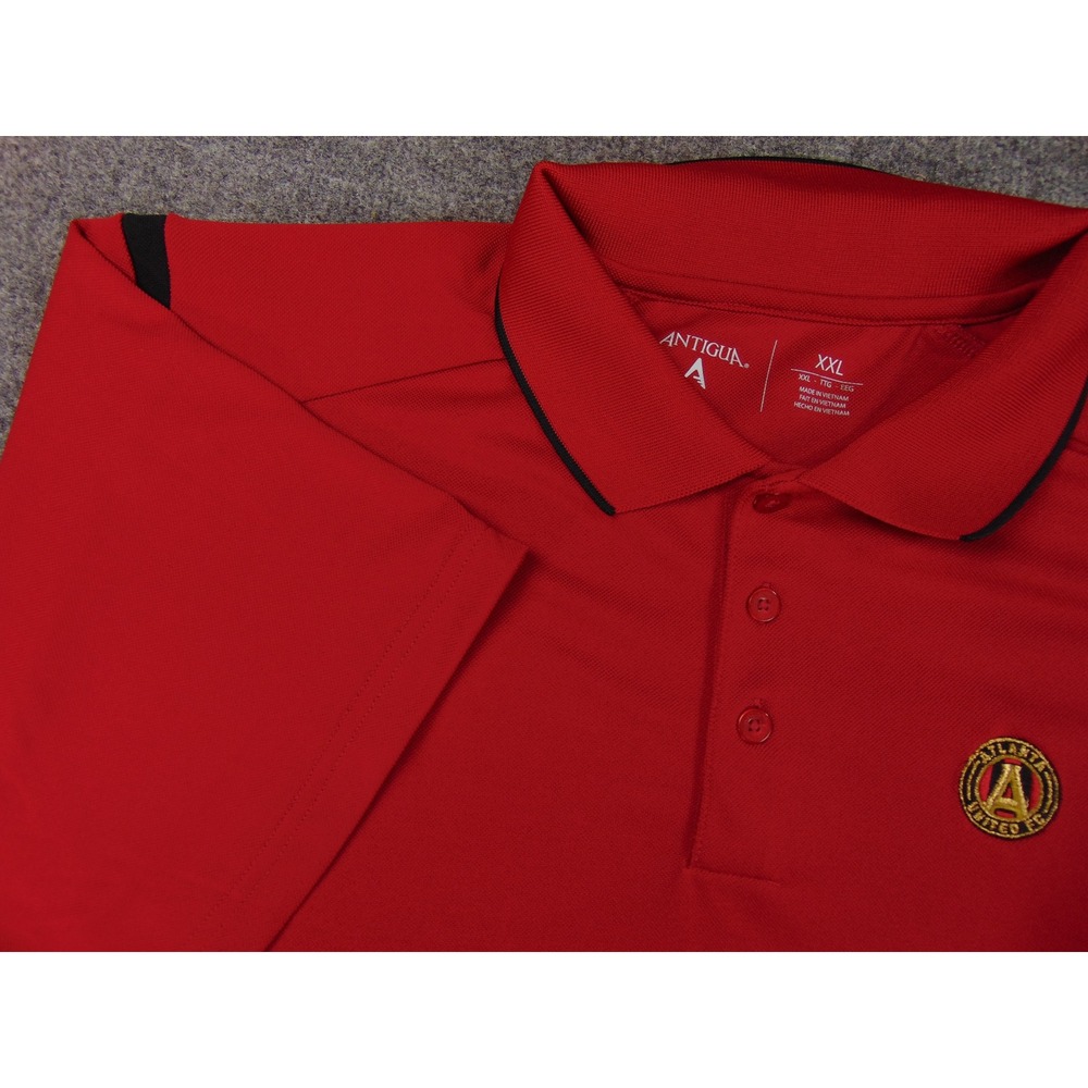 Atlanta United Shirt Mens 2XL FC Red Polo Golf Shirt Collard Soccer‎ MLS